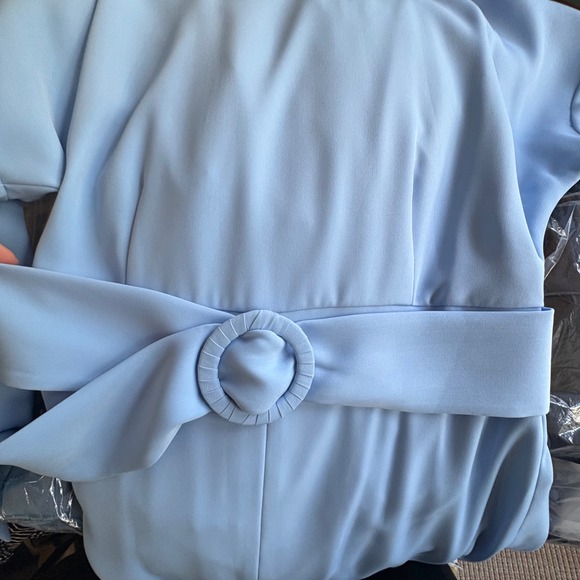 $450 NWT SACHIN & BABI Annie Chambray Blue Dress Balloon Sleeve Wedding SIZE 10 - Picture 8 of 12